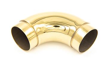 Отвод поручня под Ø50.8х102х1.45 мм, 90°, полированный 600 Grit, с двумя установочными кольцами, золото k052-88 купить в Нижнем Новгороде