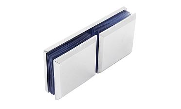 Коннектор для душевой кабины стекло-стекло 180° 45х45 мм цинк-хром полированный t734 PZn купить в Нижнем Новгороде