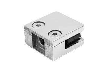 Стеклодержатель литой квадратный с вставками под стекло 8-10 мм, 4+4, на плоскость 41х22х42, полированный (AISI 304) k003-10 купить в Нижнем Новгороде