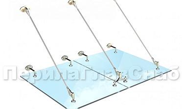 Комплект фурнитуры для козырька 1200х1800 (на вантах/тягах) k671-12-18 купить в Нижнем Новгороде