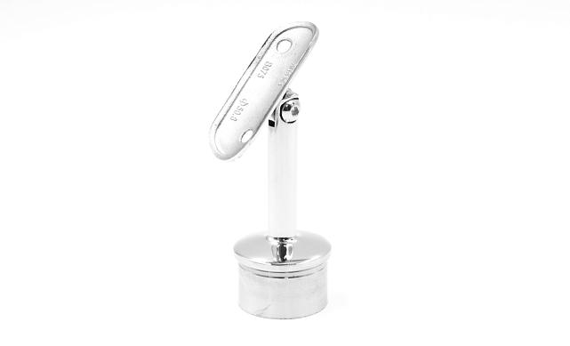 Наконечник палец с регулируемым ложементом под поручень Ø38.1-42.4 мм, на стойку Ø38.1х1.5 мм, литой, полированный, нержавеющий (AISI 304) k006-7