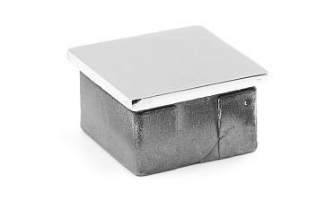 Заглушка для профильной трубы 40х40 мм, литая, полированная, хром (AISI 304) k224-3 купить в Нижнем Новгороде