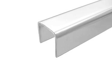 Профиль П-образный, L=2000 мм, t=1.5 мм, для стекла 16 мм, полир. (AISI 304) Ф-0457 купить в Нижнем Новгороде