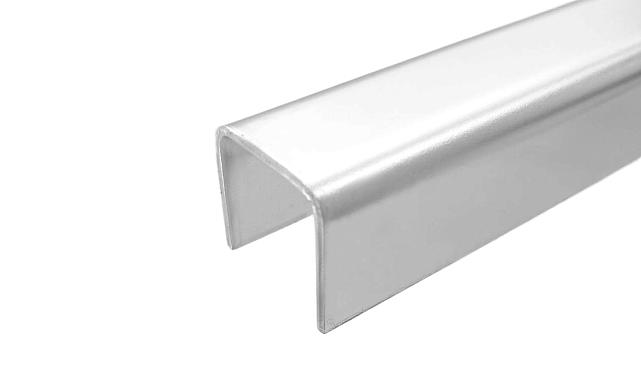 Профиль П-образный, L=2000 мм, t=1.5 мм, для стекла 16 мм, полир. (AISI 304) Ф-0457