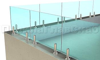 Ограждение для кровли на несущем стекле и министойках в Нижнем Новгороде. Готовые проекты ПерилаГлавСнаб
