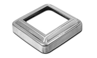 Низ стойки фигурный под трубу 40х40 мм, 64.5х64.5, высота 15 мм, полированный (AISI 304) k396 купить в Нижнем Новгороде