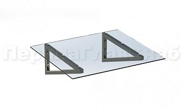 Консольный навес из поликарбоната выносной прямой треуголки купить в Нижнем Новгороде