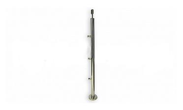 Стойка круглая Ø38.1: 3 ригеледержателя, полированная, высота 950 мм (AISI 304) k713 купить в Нижнем Новгороде