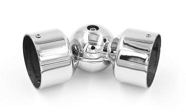 Поворот литой, внешний, регулируемый, "шар", под Ø50.8 мм, полированный AISI 304 k262 купить в Нижнем Новгороде