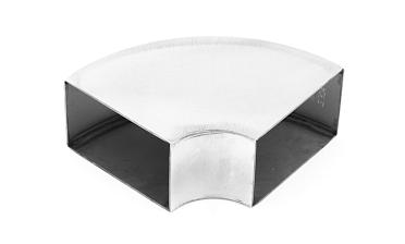 Отвод поручня под сварку 60х40х130x1.5  90°, полированный 600 Grit (AISI 304) k675 купить в Нижнем Новгороде