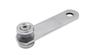 Стеклодержатель пластинчатый 2хМ8 (половинка), по центрам 85х5 мм, полированный, шайбы 5 мм штамп., под стекло 6-12 мм, (AISI 304) k023-1/2 купить в Нижнем Новгороде