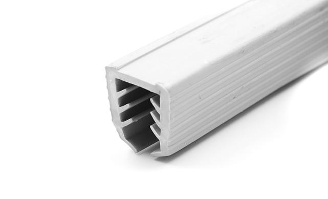 Уплотнитель в поручень с пазом 27х30 для стекла 12мм, EPDM СЕРЫЙ Фk306-G 2