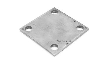 Фланец стойки 75х75х5 (4.3), AISI 304 #200, 4 отв. М10 (аналог Ф-0115) k115-5 купить в Нижнем Новгороде