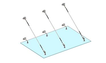 Комплект фурнитуры для козырька 1200х1800 (на вантах/тягах) k671-12-18м купить в Нижнем Новгороде