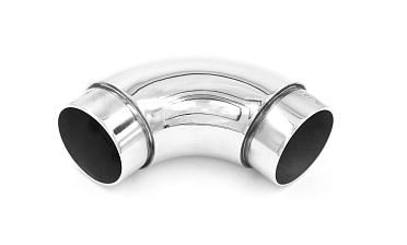 Отвод поручня под Ø42.4х1.5 мм, 90°, литой, полированный, с вставками (AISI 304) k383 купить в Нижнем Новгороде