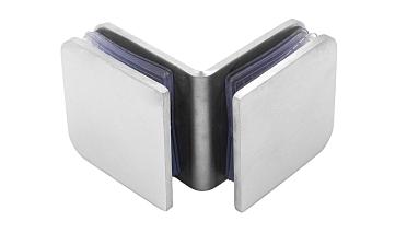 Коннектор для душевой кабины стекло-стекло 90° 45х45 мм шлифованный t725-2 SSS  купить в Нижнем Новгороде