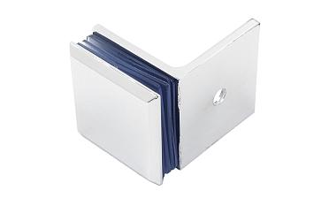 Коннектор для душевой кабины стена-стекло 90° 45х45 мм латунь-хром, полированный t732 PC купить в Нижнем Новгороде