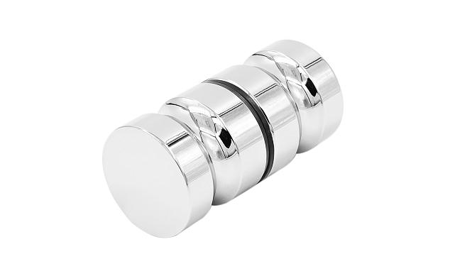 Ручка-кноб для двери 32х38 мм латунь-хром, полированная t692 PC