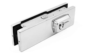 Замок для стеклянной двери угловой с круглым ригелем комплект, полированный t150 PSS купить в Нижнем Новгороде