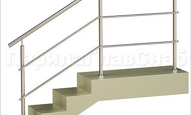 Два ригеля на держателях, круглый поручень и круглые стойки купить в Нижнем Новгороде