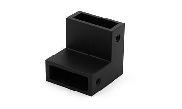 Соединитель труба-труба для трека 30х10 мм, 90°, нержавеющая сталь AISI 304, черная t460 BL купить в Нижнем Новгороде