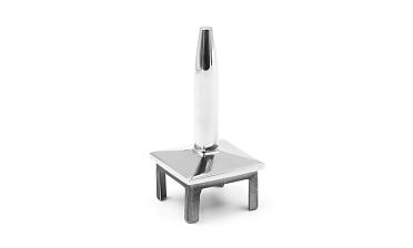 Наконечник палец (солдатик) на стойку из профильной трубы 40х40х1.5 мм, сварной, усеченный, облегченный, полированный, нержавеющий AISI 304 k285-999 купить в Нижнем Новгороде