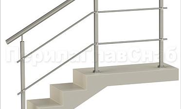 Два ригеля на держателях, круглый поручень и квадратные стойки купить в Нижнем Новгороде