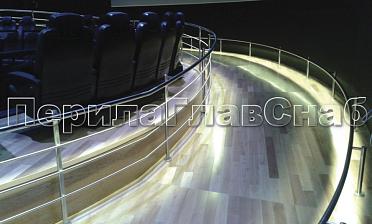 Ограждение со светильниками, встроенными в поручень купить в Нижнем Новгороде