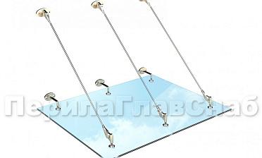 Комплект фурнитуры для козырька 1200х1500 (на вантах/тягах) k671-12-15 купить в Нижнем Новгороде