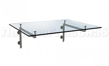 Стеклянный консольный навес на Г-образном каркасе - вариант 2 купить в Нижнем Новгороде