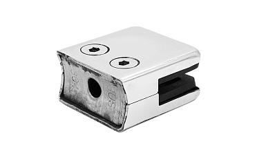 Стеклодержатель штампованный, под стекло 10 мм (5+5 мм), квадратный под стойку Ø38.1 мм (40х24х48 ) полированный AISI 304 k351-10 купить в Нижнем Новгороде