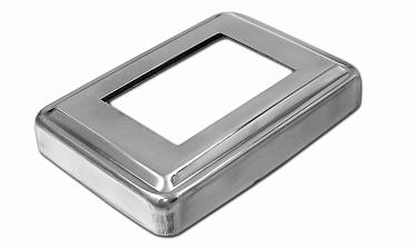 Низ стойки под трубу 105х75х0.8 мм для трубы 61х41 мм, полированный 400 Grit (AISI 304) k399 купить в Нижнем Новгороде