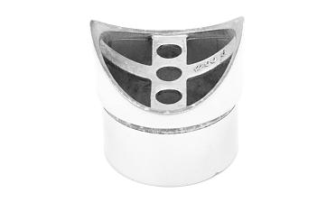 Наконечник седловина прямая 90° на стойку Ø50.8 мм, под поручень Ø50.8 мм, литая, полированная, AISI 304, k559 купить в Нижнем Новгороде