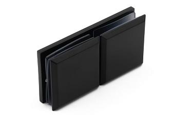 Коннектор для душевой кабины стекло-стекло 180°, 45х45, черный, вырез 71 t734 BZn купить в Нижнем Новгороде