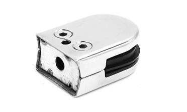 Стеклодержатель штампованный под стекло 8 мм (4+4 мм), под стойку Ø38.1 мм 40х24х54, шлифованный (AISI 304) Фk038-2 купить в Нижнем Новгороде