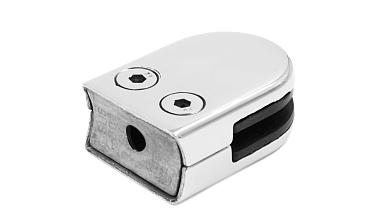 Стеклодержатель штампованный под стекло 8 мм (4+4 мм), под стойку Ø38.1 мм 40х24х55, полированный (AISI 304) k038 купить в Нижнем Новгороде