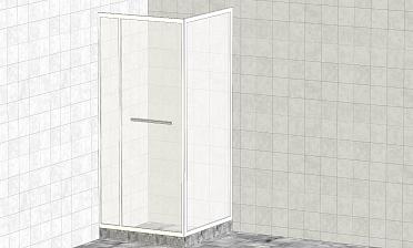 Комплект душевой с внутренней подвижной дверью, толщина стекла 8мм, 900х900х2000, aisi 304, полированная t470 PSS купить в Нижнем Новгороде