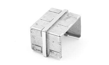 Соединитель для поручня с пазом 40х60 мм, полированный (AISI 304) k541 купить в Нижнем Новгороде