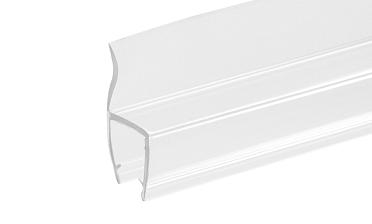 Уплотнитель для стекла в душевую кабину 8 мм, стекло-стекло 2200 мм жесткий ус t201 купить в Нижнем Новгороде