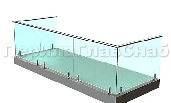 Балконные ограждения из стекла на министойках в Нижнем Новгороде. Готовые проекты ПерилаГлавСнаб