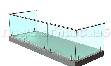 Балконные ограждения из стекла на министойках купить в Нижнем Новгороде