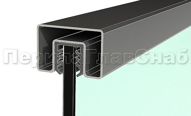 Труба 40х60 мм, с пазом 24х24 мм, шлифованная (AISI 304) k824-2 2