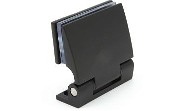 Петля для душевой стена-стекло 90°, односторонняя, без реза, нержавеющая сталь AISI 304, черная t315 BL  купить в Нижнем Новгороде