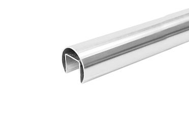 Труба Ø48.3, с пазом 27х30 мм, шлифованная, EURO (AISI 304L) k822-4 купить в Нижнем Новгороде