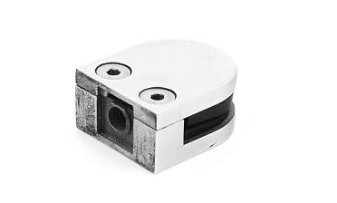 Стеклодержатель литой, под стекло 8 мм. 4+4 мм. на плоскость 40х22х48 полированный (AISI 304) k002-2 купить в Нижнем Новгороде