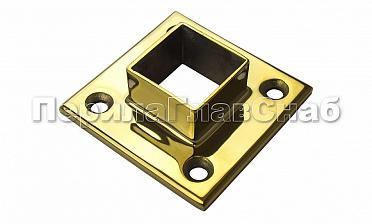 Фланец для трубы 40х40 мм, полированный, под золото (AISI 304) Фk223-88 купить в Нижнем Новгороде