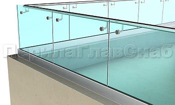 Ограждение кровли на несущем стекле и алюминиевом профиле в Нижнем Новгороде. Готовые проекты ПерилаГлавСнаб