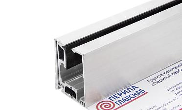 Комплект зажимного профиля для стекла 8-12 мм, неанодированный, L=3000 мм т40-4 AL купить в Нижнем Новгороде