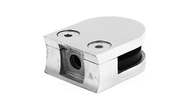 Стеклодержатель литой с вставками под стекло 8-10 мм, закругленный под Ø50.8 мм, 40х22х50, полированный, (AISI 304) k001-8 купить в Нижнем Новгороде