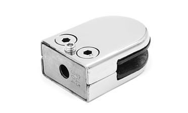 Стеклодержатель штампованный под стекло 10 мм (5+5 мм), на плоскость 40х24х54 полированный (AISI 304) k539-10 купить в Нижнем Новгороде